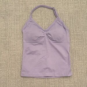 BRAND NEW NEVER WORN Purple Halter Gym Top